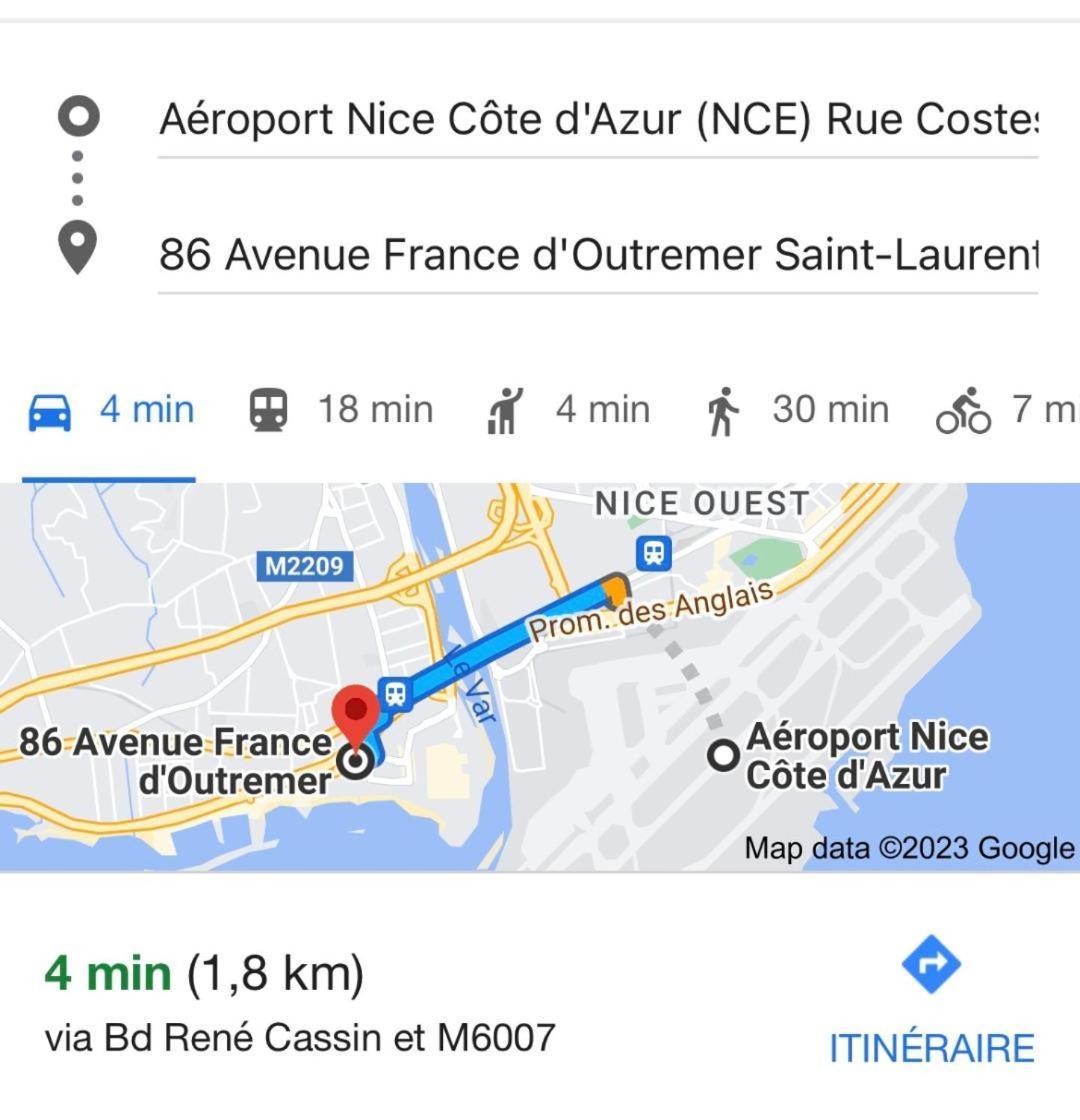 Studio Climatise Le Flot Bleu Proche Plages, Aeroport, Centre Formations, Cap 3000, Cerfpa Apartment Saint-Laurent-du-Var Luaran gambar